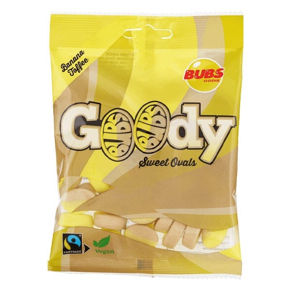 BUBS Godis: Banana Toffee Goody Ovals (90g) Made in Sweden - Image 4